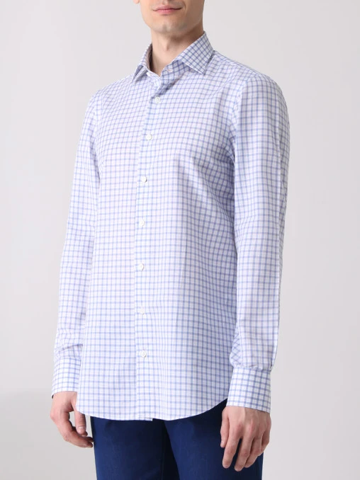 Рубашка Regular Fit изо льна и хлопка CESARE ATTOLINI