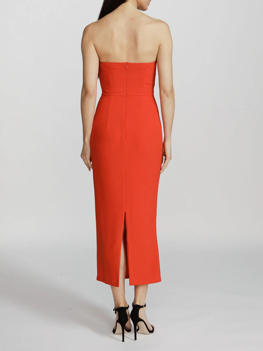 Платье-бюстье однотонное