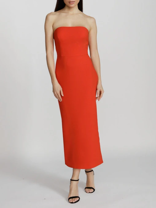 Платье-бюстье однотонное RA&LLY