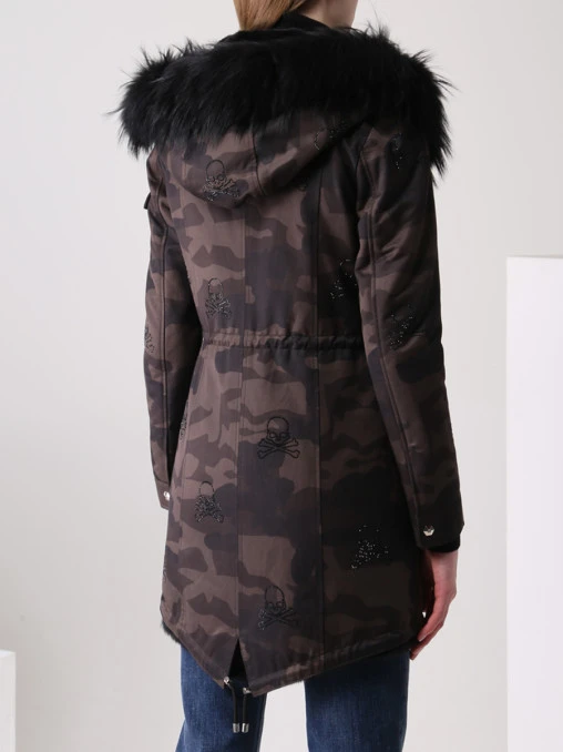 Парка с мехом кролика и енота PHILIPP PLEIN