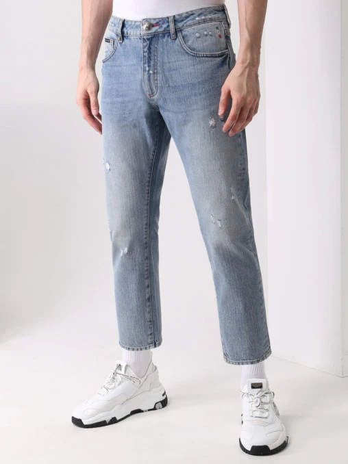 Джинсы хлопковые Straight Cut PHILIPP PLEIN