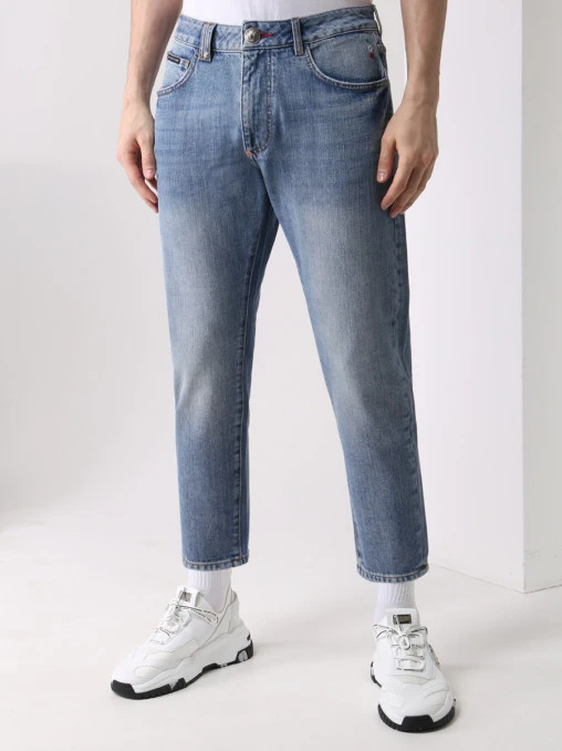 Джинсы хлопковые Straight Cut PHILIPP PLEIN