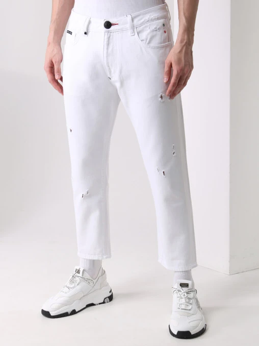 Джинсы хлопковые Straight Cut PHILIPP PLEIN