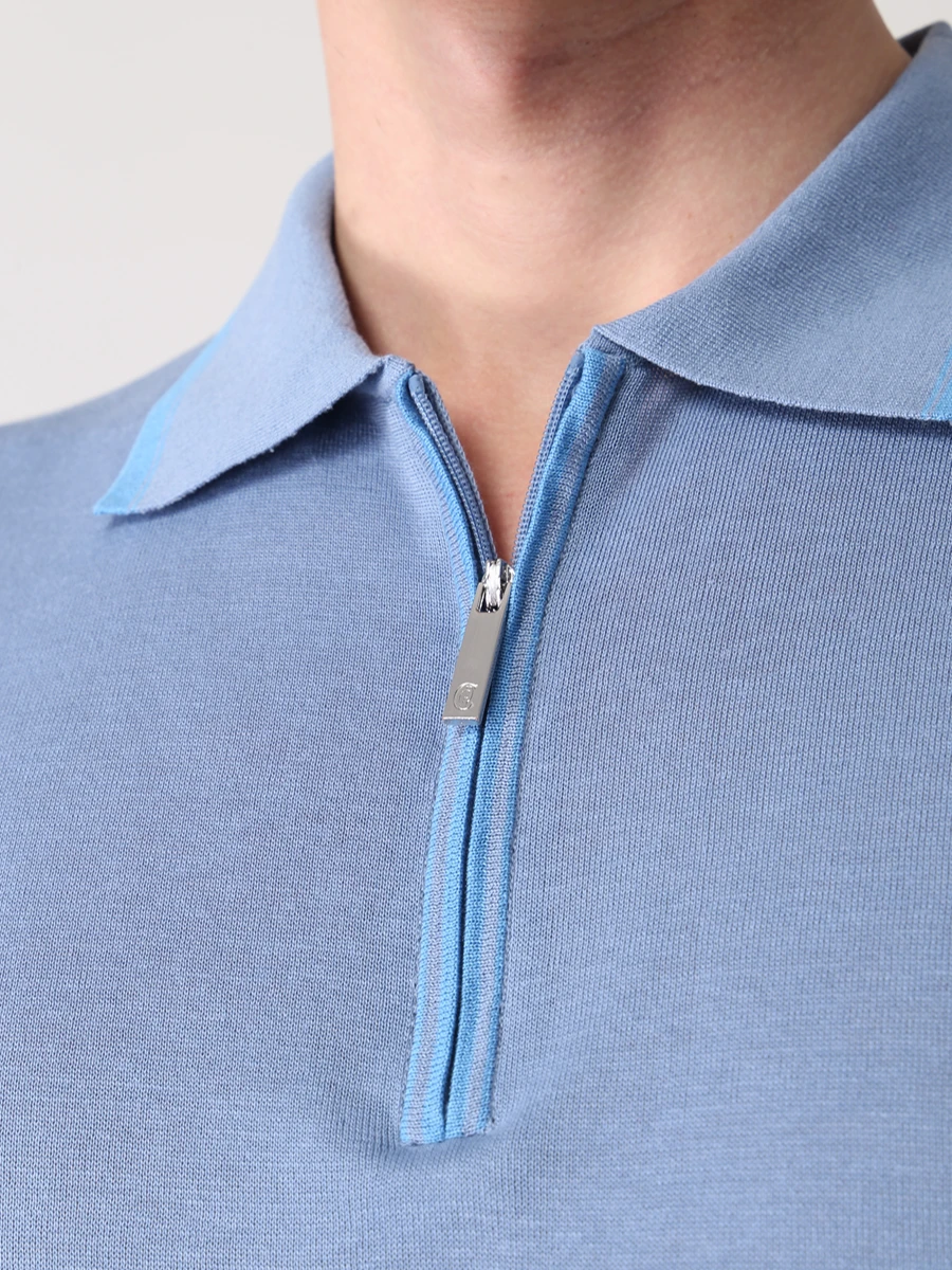 Поло из хлопка и шелка