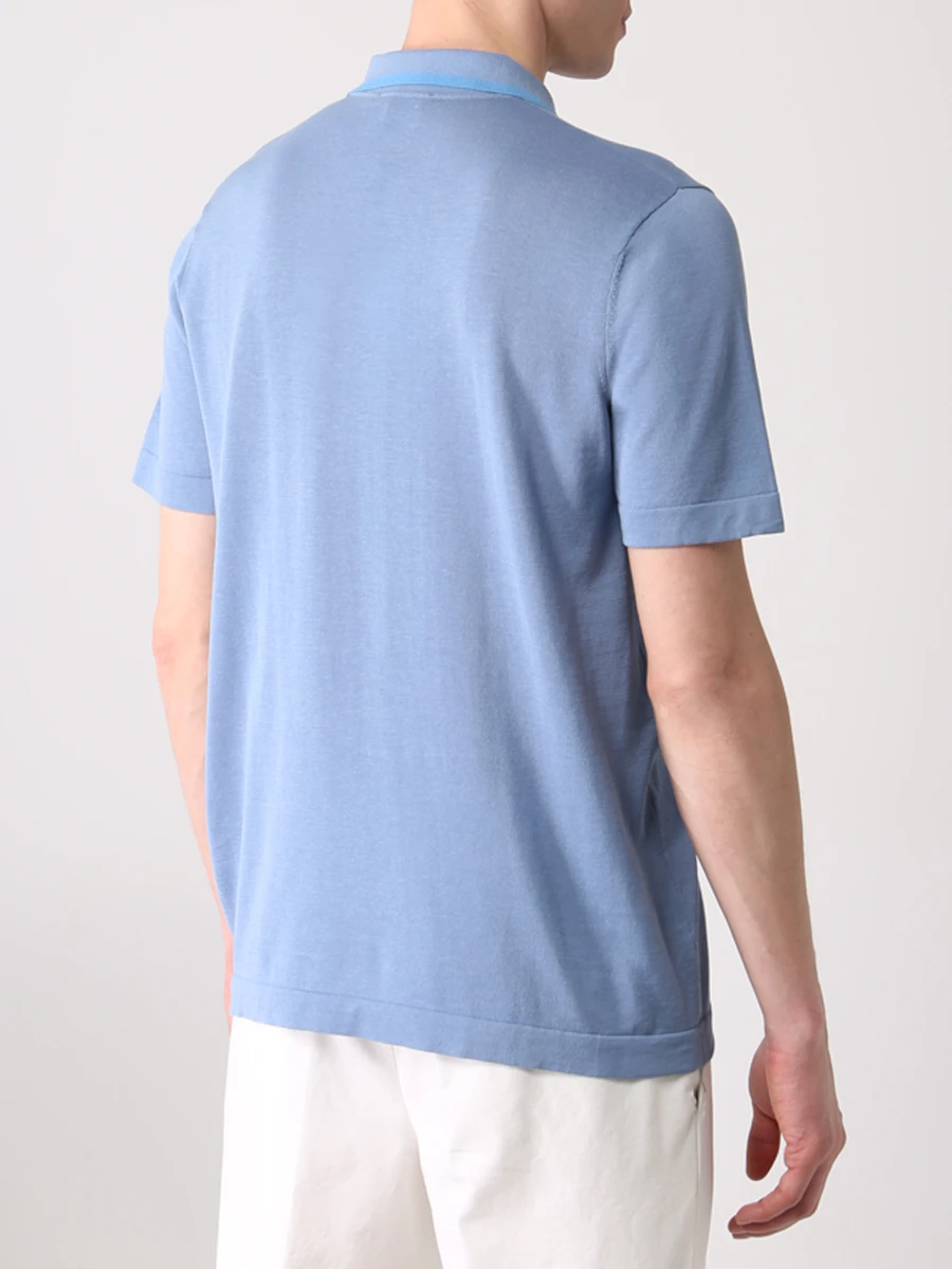 Поло из хлопка и шелка