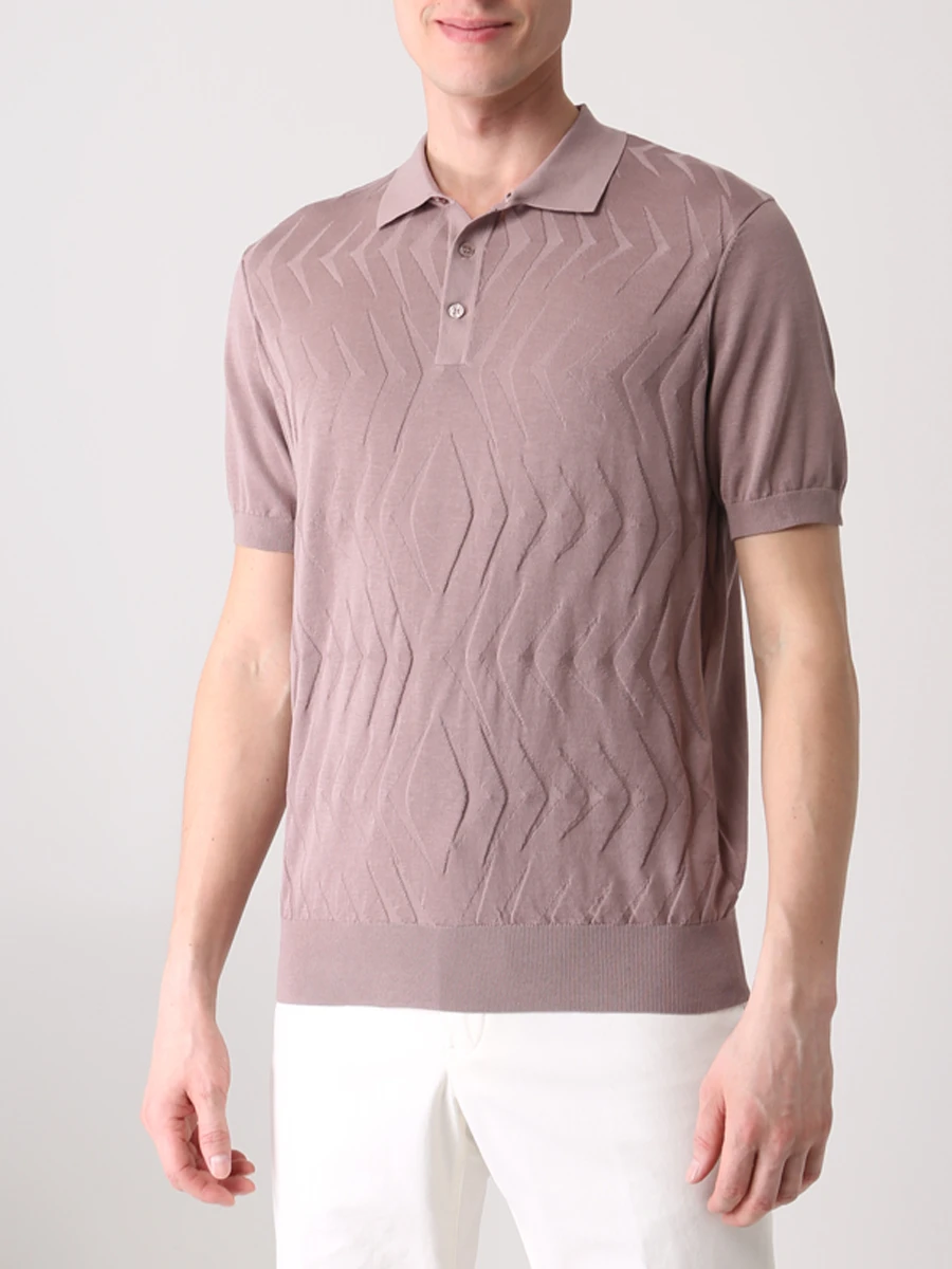 Поло из хлопка и шелка