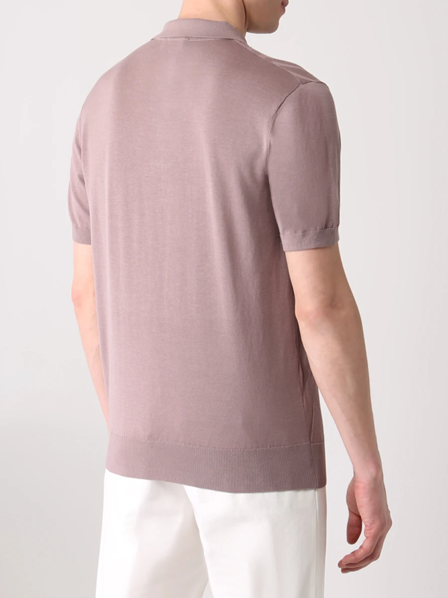 Поло из хлопка и шелка