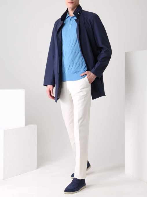 Поло из хлопка и шелка CUDGI