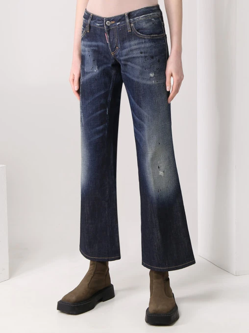 Джинсы-клеш хлопковые DSQUARED2
