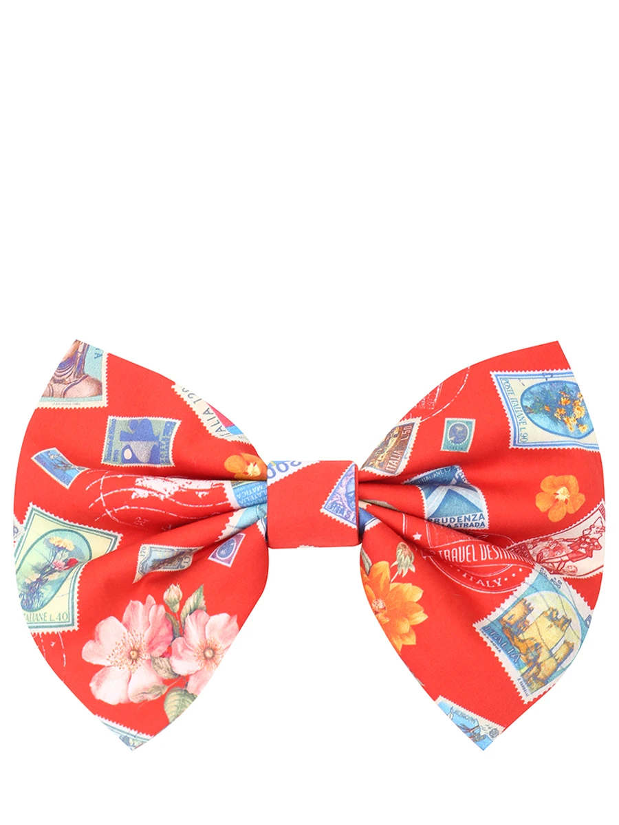 Заколка хлопковая с принтом