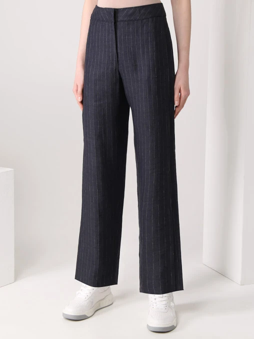 Брюки льняные в полоску BRIONI