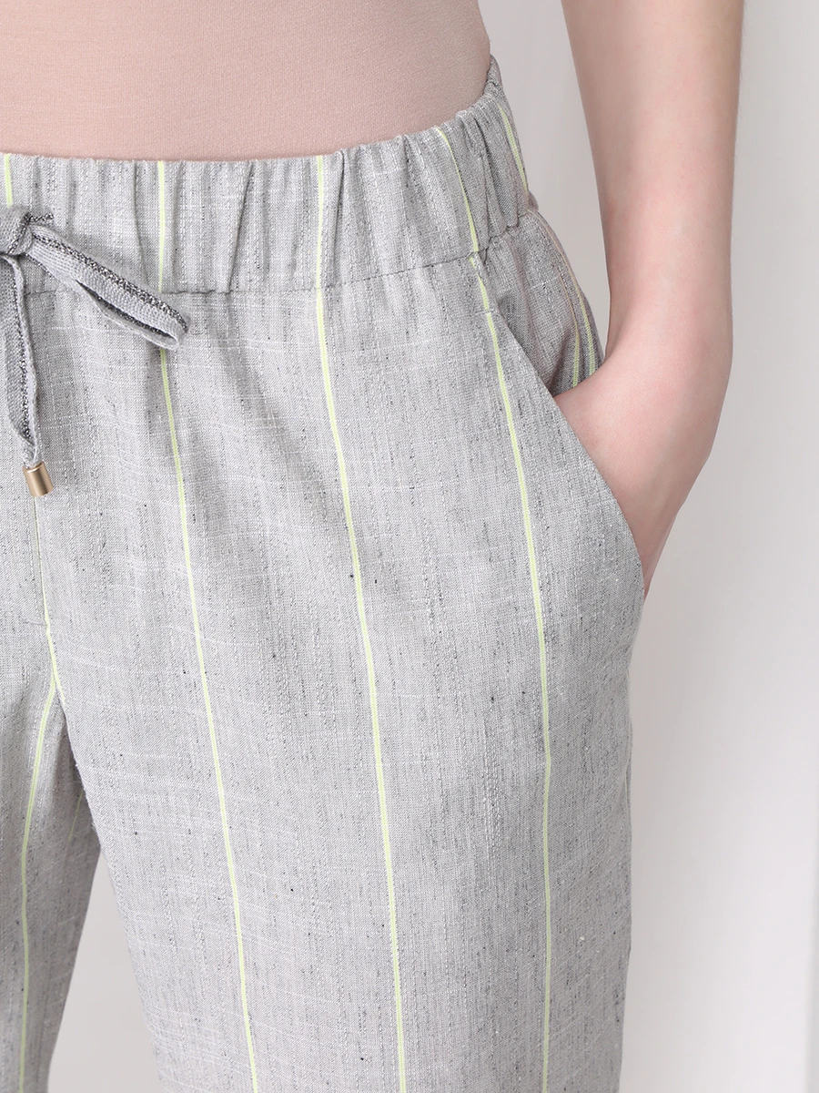 Брюки шерстяные в полоску