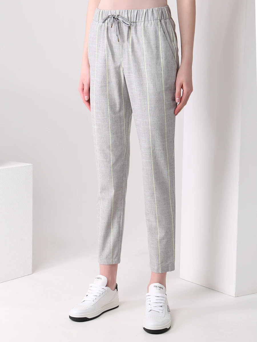 Брюки шерстяные в полоску