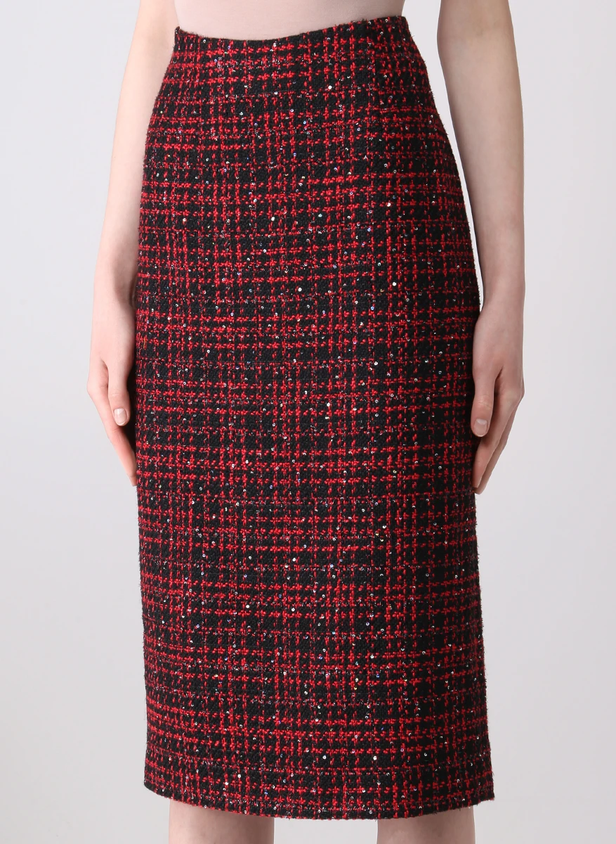Юбка-карандаш в клетку