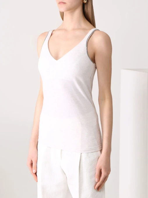 Топ хлопковый BRUNELLO CUCINELLI