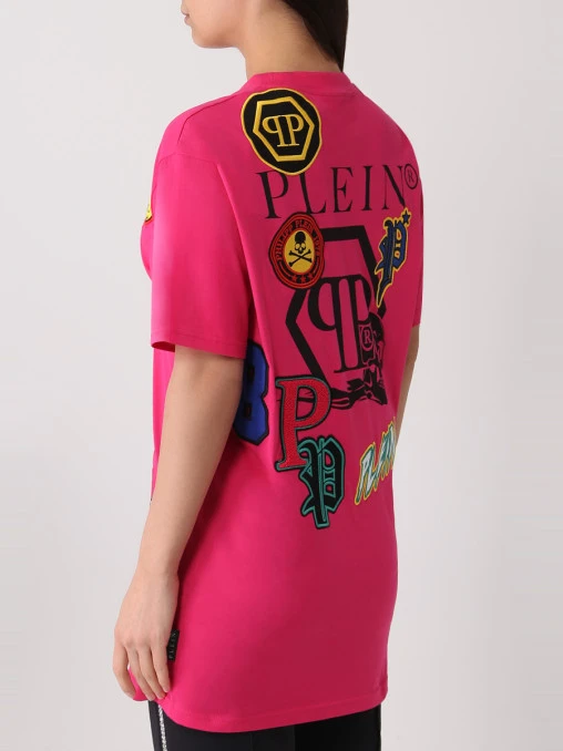 Футболка хлопковая с принтом PHILIPP PLEIN