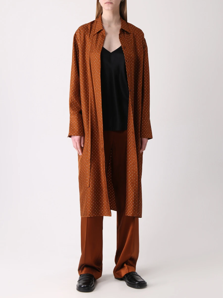 Платье шелковое в горох