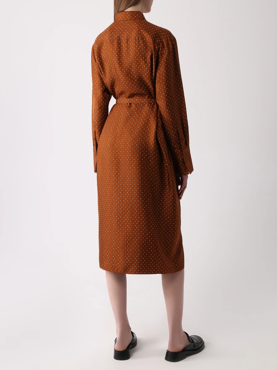 Платье шелковое в горох