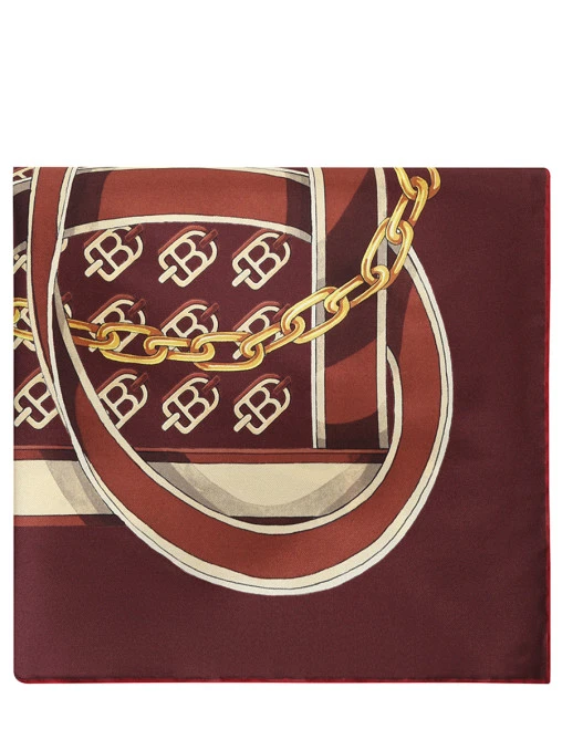 Платок шелковый с принтом B-Chain BALLY