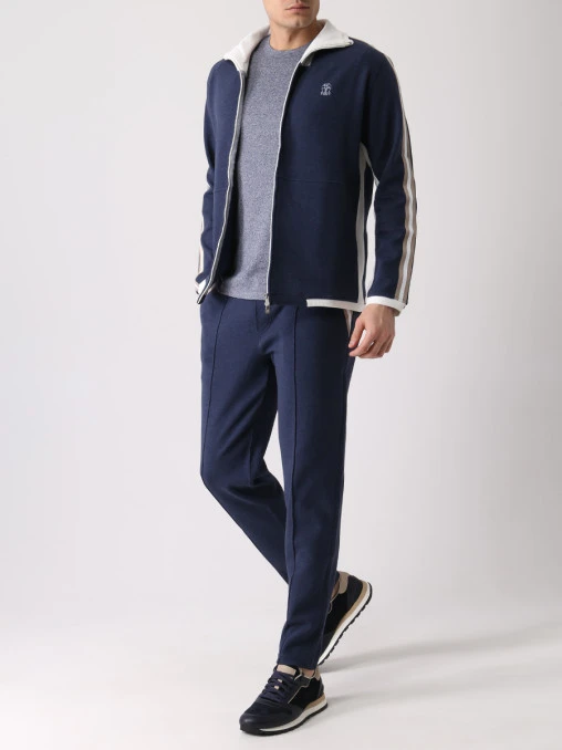 Футболка из хлопка и льна BRUNELLO CUCINELLI