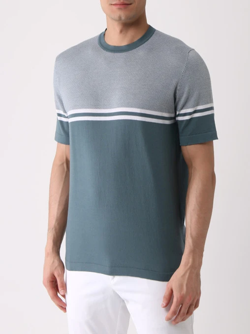 Футболка из хлопка и кашемира FIORONI CASHMERE