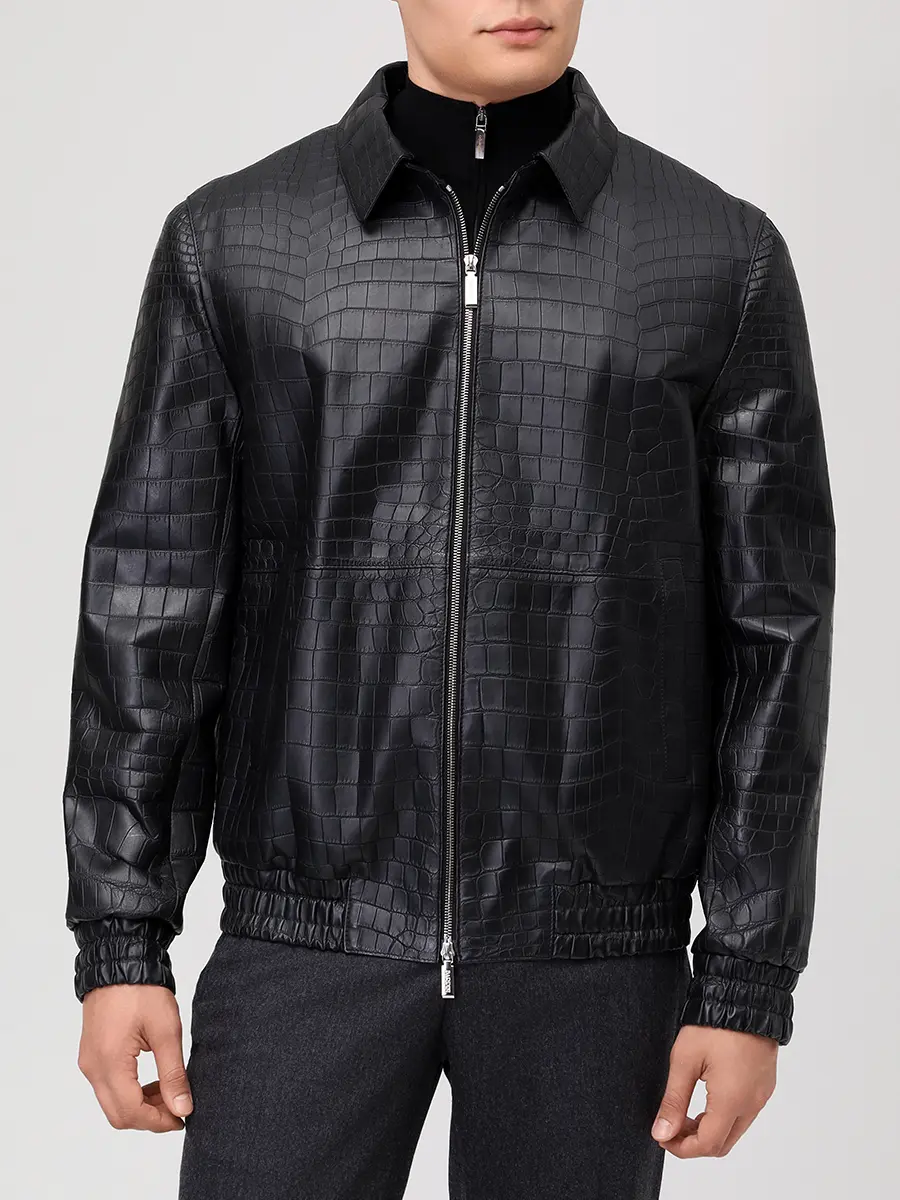 Куртка из кожи крокодила