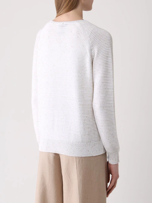 Джемпер хлопковый с пайетками LORENA ANTONIAZZI
