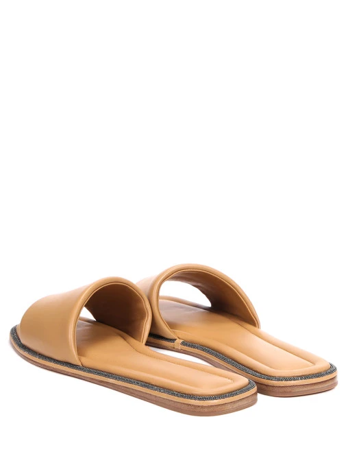 Шлепанцы кожаные BRUNELLO CUCINELLI