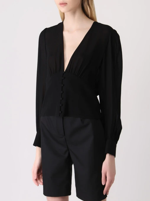 Блуза из вискозы SAINT LAURENT