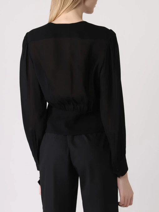 Блуза из вискозы SAINT LAURENT