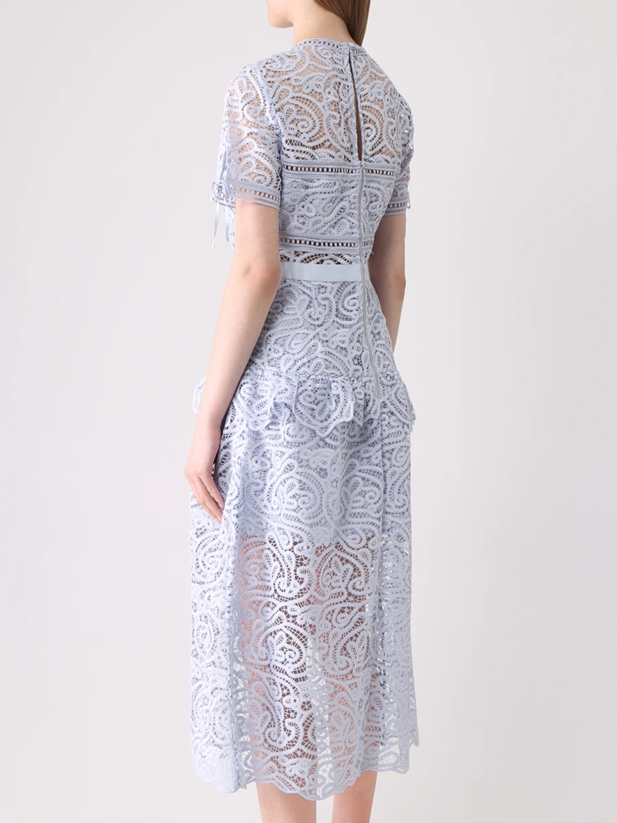 Джинсовое платье с кружевом - 72 photo