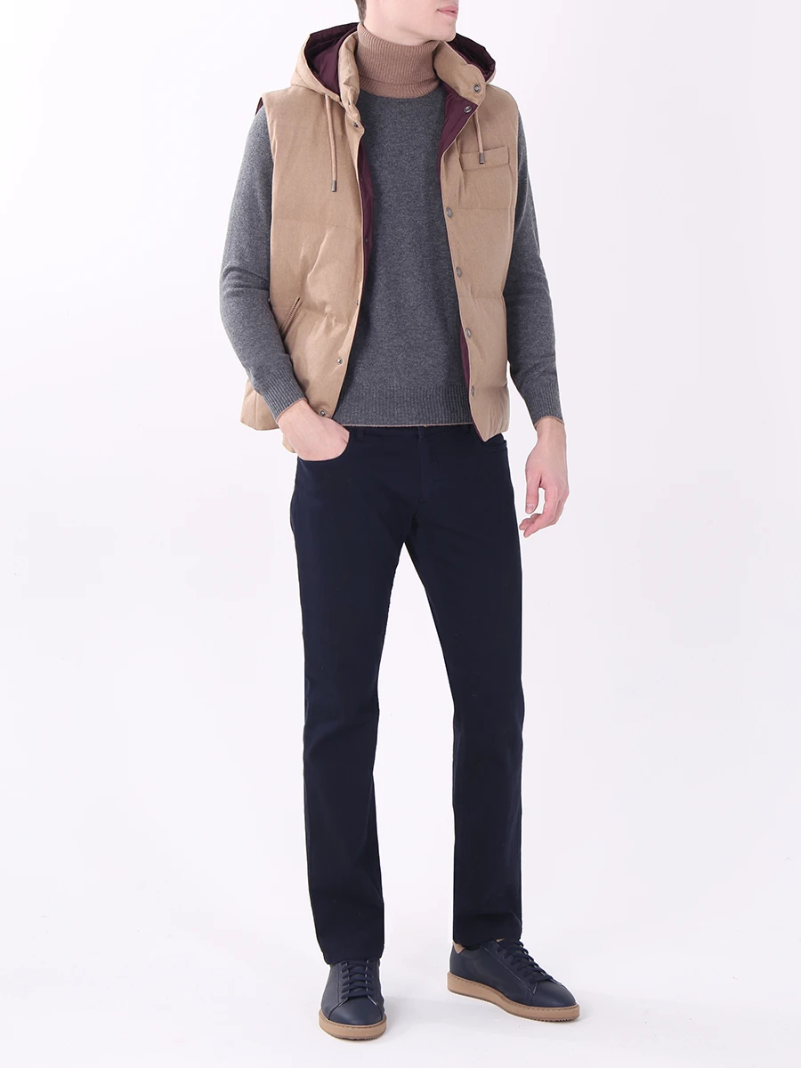 Пуховый жилет из шерсти