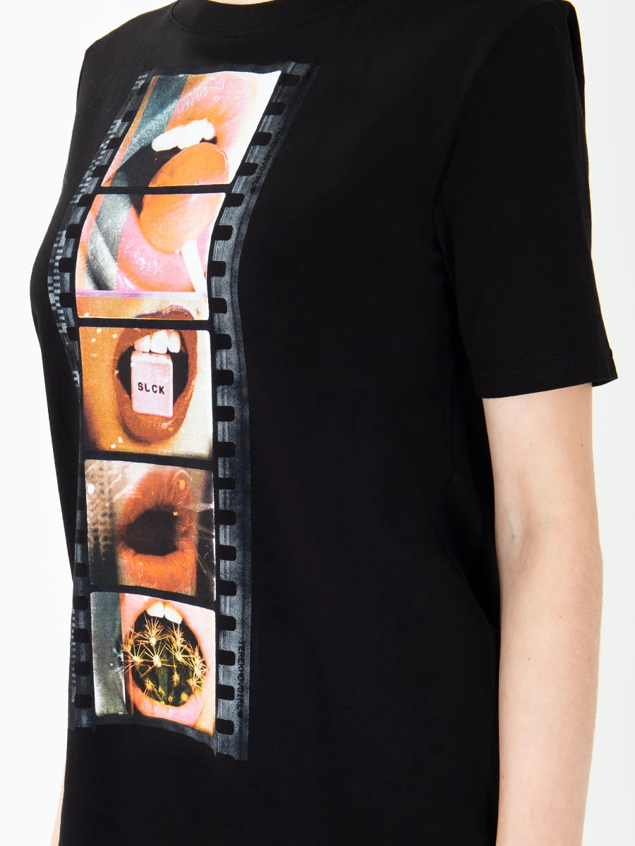 Хлопковая футболка с принтом