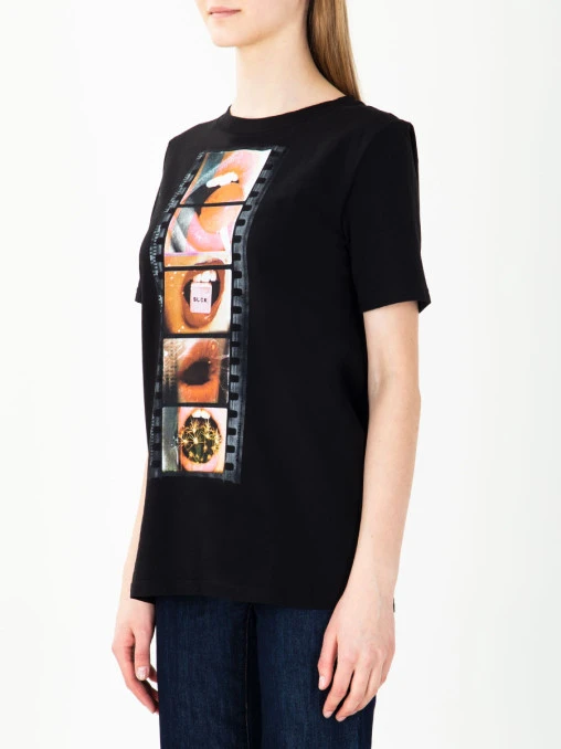 Хлопковая футболка с принтом TEREKHOV GIRL