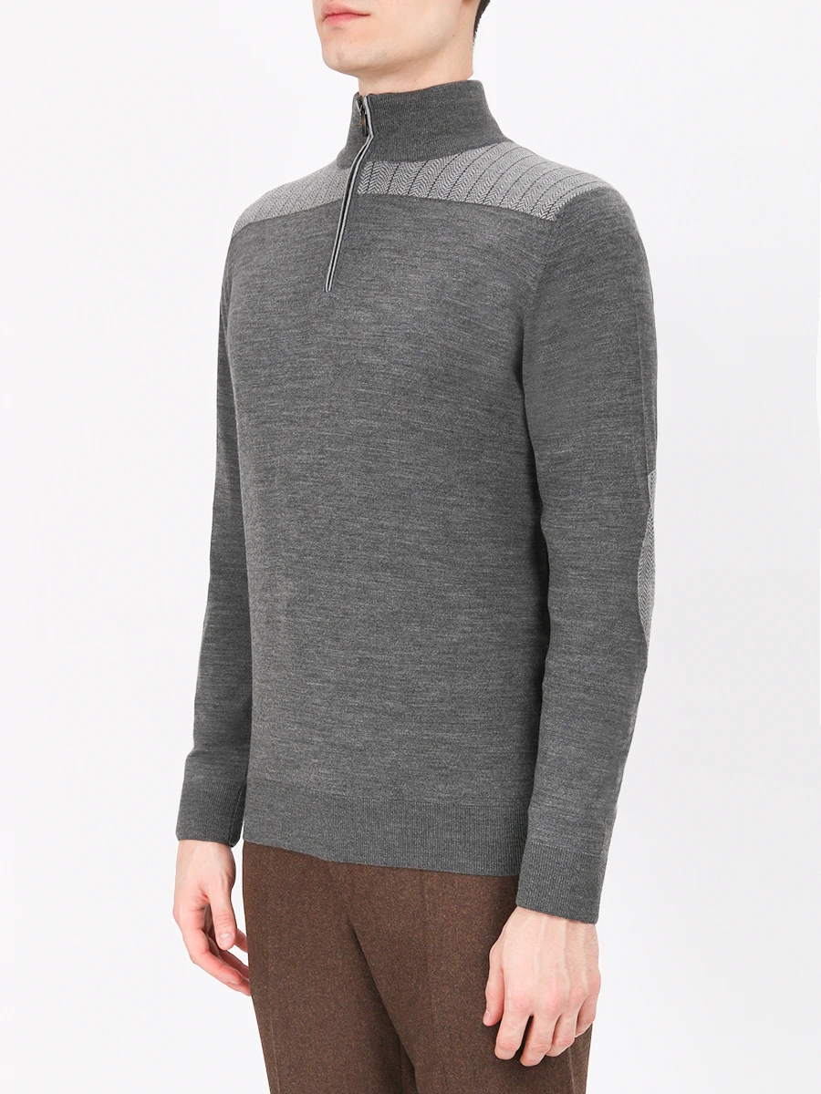 Шерстяной свитер на молнии