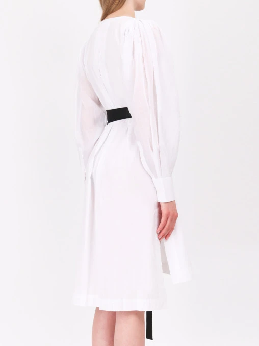 Хлопковое платье с поясом AMANDA WAKELEY