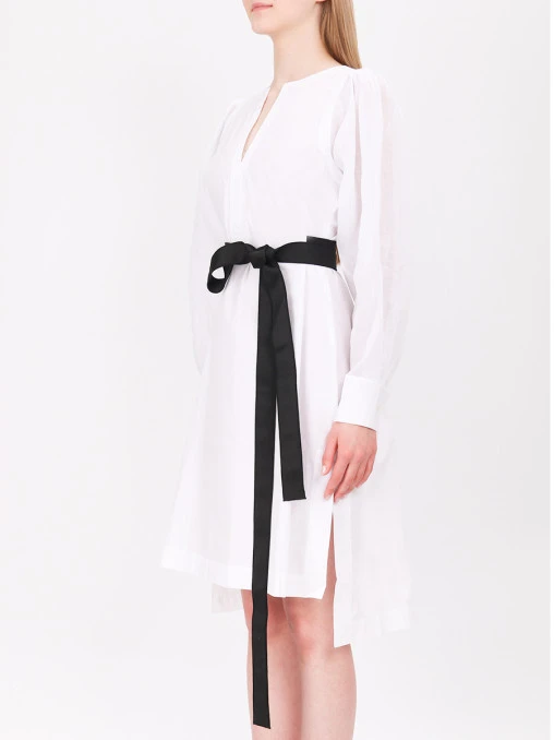 Хлопковое платье с поясом AMANDA WAKELEY