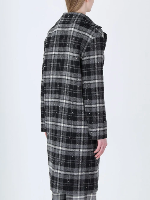 Двубортное пальто из шерсти ERMANNO SCERVINO