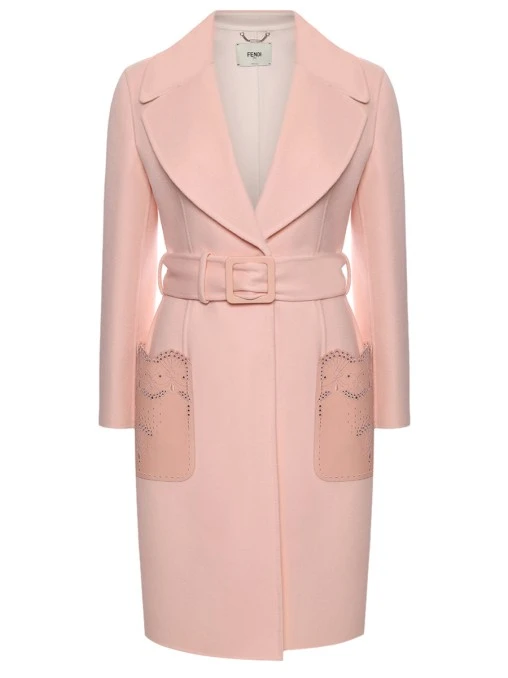 Пальто шерстяное FENDI