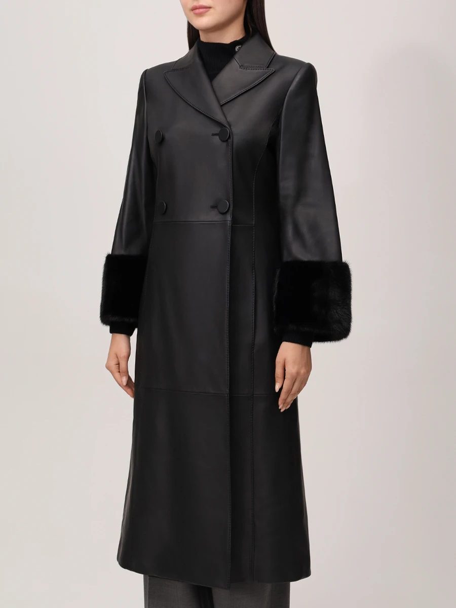 Пальто кожаное