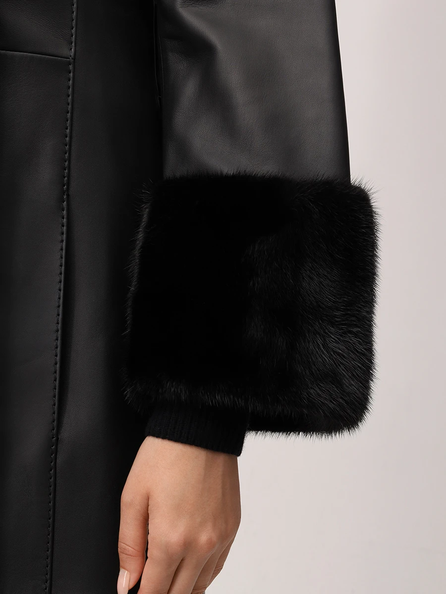 Пальто кожаное