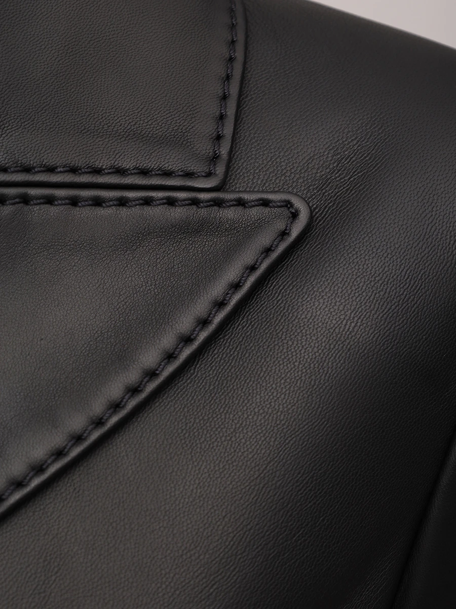 Пальто кожаное