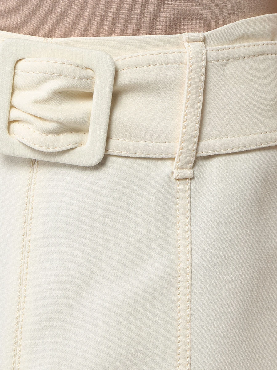 Шерстяная юбка с поясом