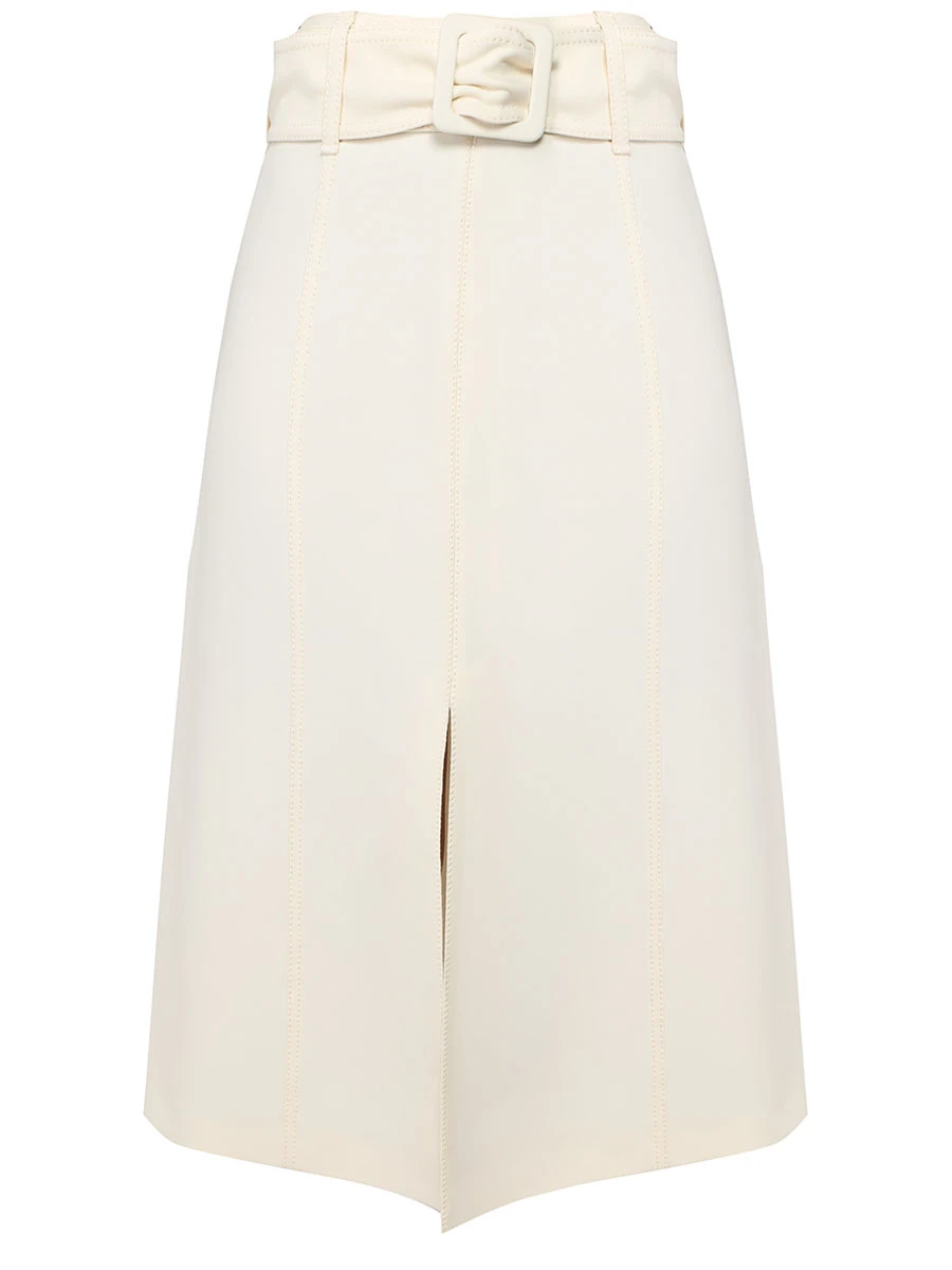 Шерстяная юбка с поясом