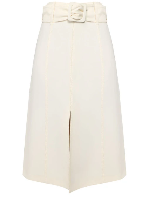 Шерстяная юбка с поясом FENDI