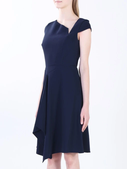 Платье-миди с оборкой ROLAND MOURET