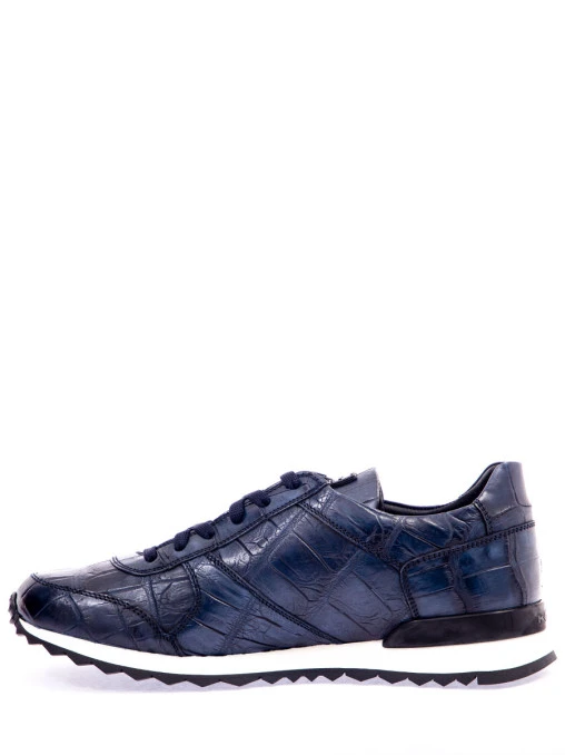 Кроссовки из кожи крокодила KITON