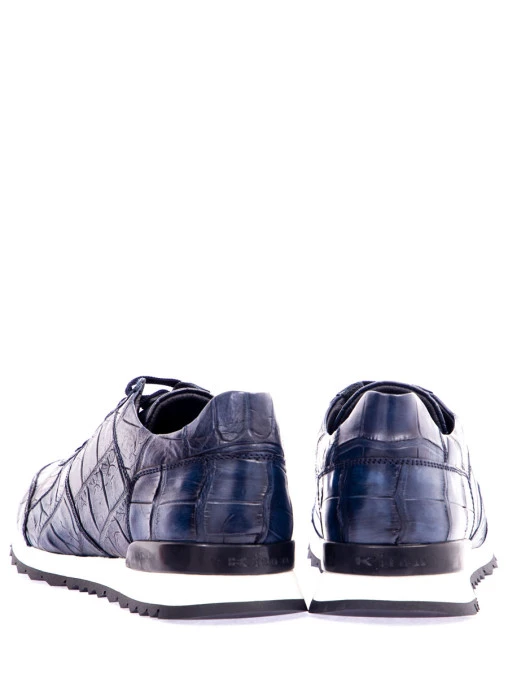 Кроссовки из кожи крокодила KITON