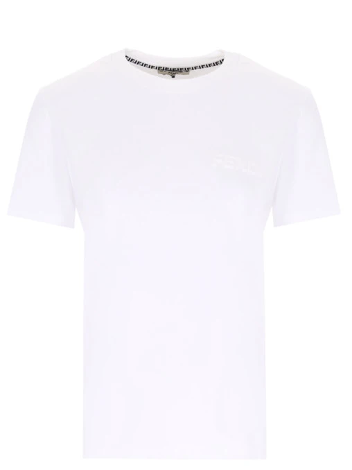 Футболка хлопковая с логотипом FENDI