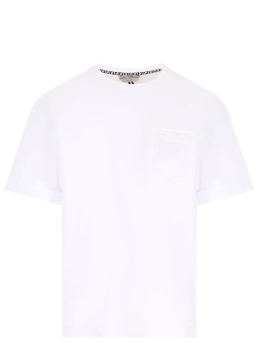 Футболка хлопковая с логотипом FENDI